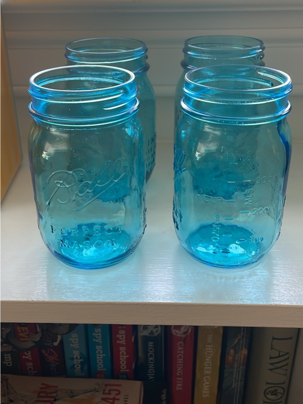 Ball Heritage Blue Vintage Mason Jar Set - 4 - no lids